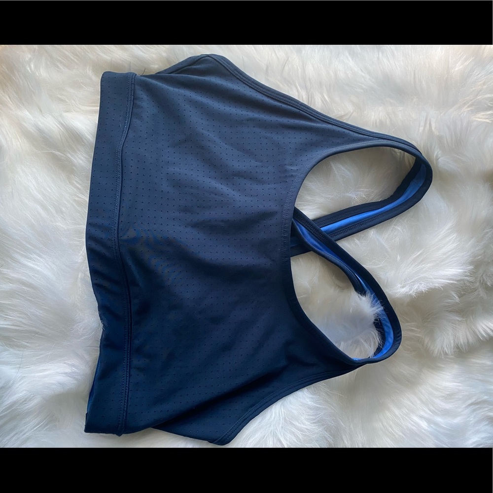 Navy blue sports bra